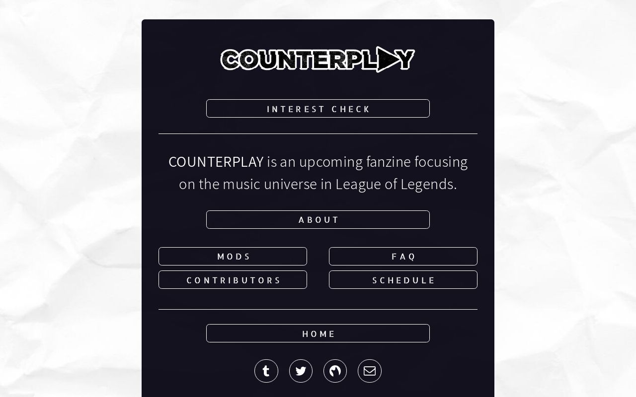 COUNTERPLAY Zine